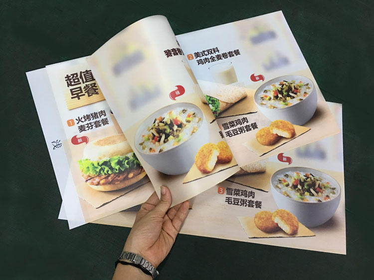 UV透明膜海報打印彩白彩畫面加工制作 漢堡王實體店海報案例分享