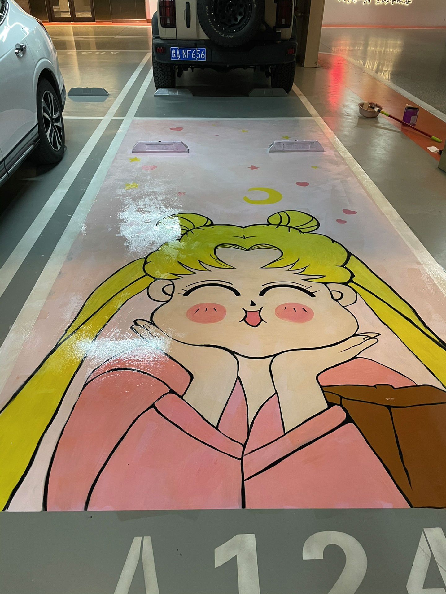 停車位噴繪地貼
